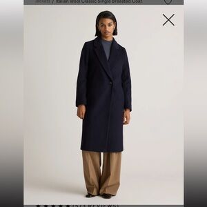 Quince Italian Wool Classic Single-Breasted Coat, NWOT , Various